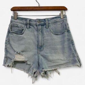 Hollister Ultra High-rise Mom Shorts in Light Blue 
Size 26